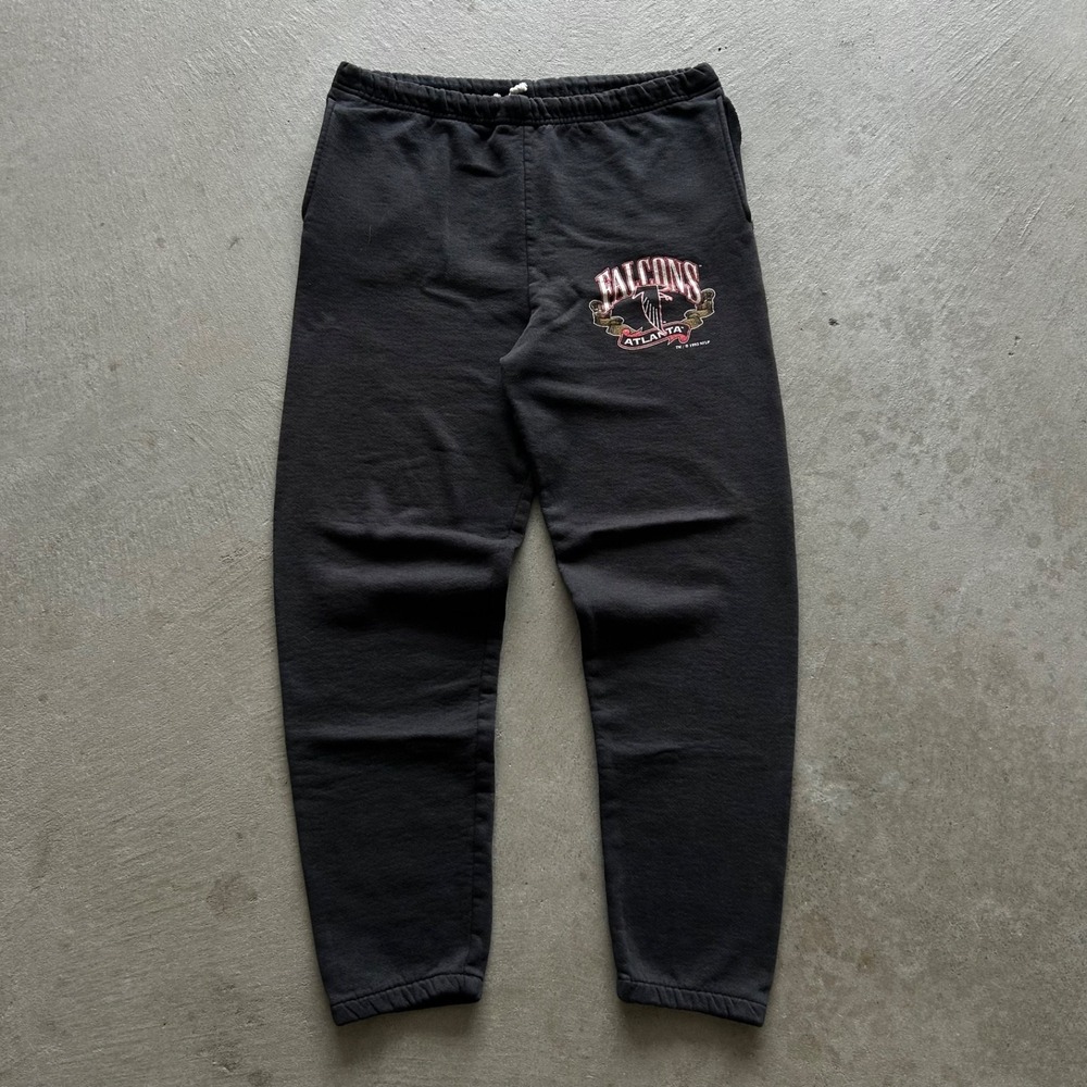 Vintage 90s Nutmeg Atlanta Falcons Sweatpants Size 33x28 Black NFL‎ Cotton 1993